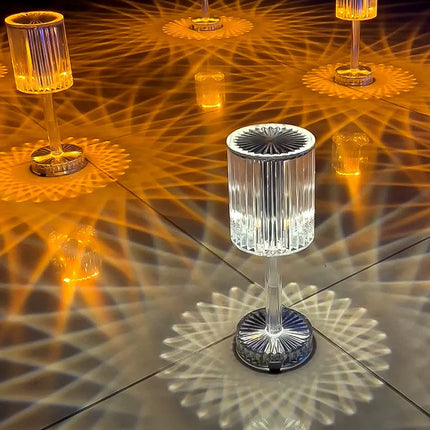 Crystal Table Lamp, Touch Control Atmosphere Nightstand Lamp