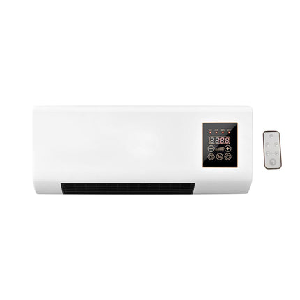 Wall-mounted mini portable air conditioner and heater unit.