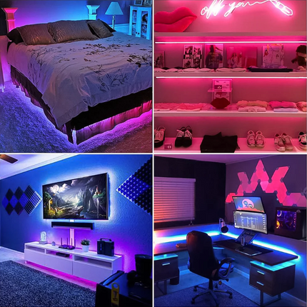 3M RGB LED Strip Lights, LED Mood Lights (2 Set)