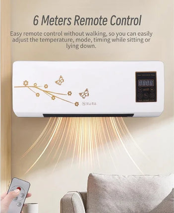 Wall-mounted mini portable air conditioner and heater unit.
