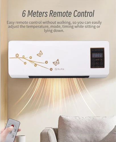 Wall-mounted mini portable air conditioner and heater unit.