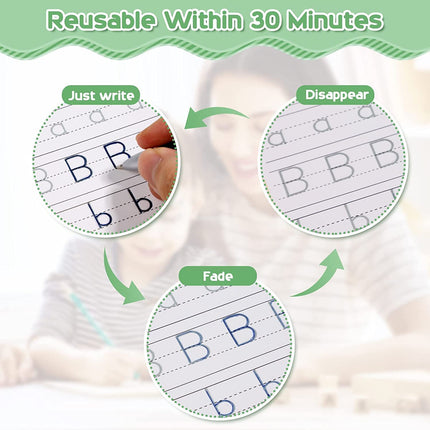 Magic Practice Copybook (8 BOOK + 20 REFILL) Number Tracing Book for Preschoolers with Pen, Magic Calligraphy Copybook Set Practical Reusable - A5