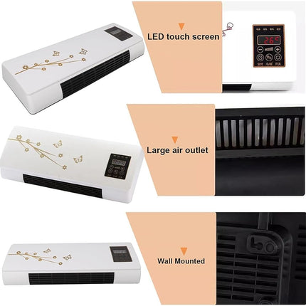 Wall-mounted mini portable air conditioner and heater unit.