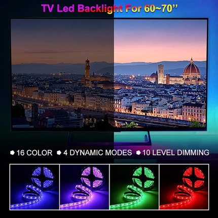 3M RGB LED Strip Lights, LED Mood Lights (2 Set)