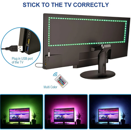 3M RGB LED Strip Lights, LED Mood Lights (2 Set)