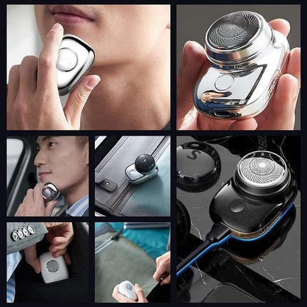 Portable Electric Shaver for Men | Ultra-Lightweight & Cordless Razor | USB Fast Charging | Skin-Friendly Beard & Facial Hair Trimmer | Easy One-Button Operation