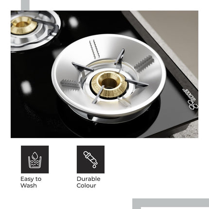 Gas Saver Burner Stand | Gas Saver Jali for Stove 1 Burner | Energy Saver, Fire & Windproof Home Gas Stove | Gas Burner Washable Round Stand