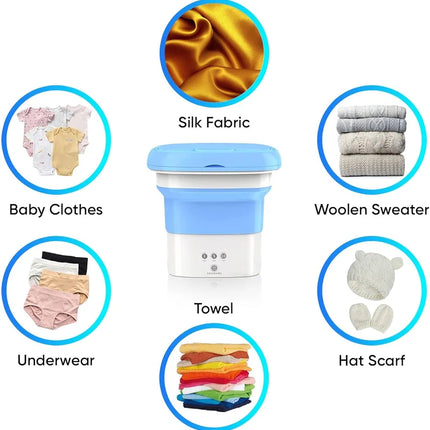 Portable Mini Foldable Washer and Spin Dryer