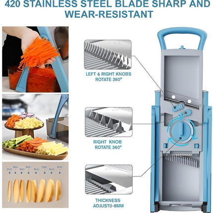Vegetable Slicer for Slices, Dices, Julienne & Fries, Finger-Safe