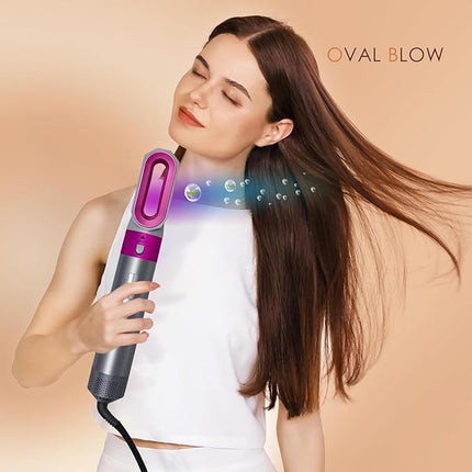 5 in 1 Hot Air Brush Hair Dryer & Volumizer, Multifunctional Hair Styler Tool for Women | Detachable Blow Dryer Brush,Professional Hair Straightener, Curler, Crimper