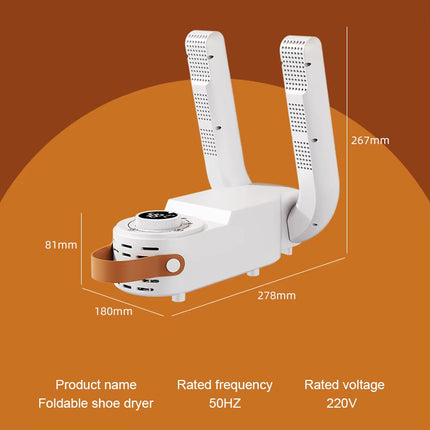 Shoes Dryer Constant Temperature Shoe Dryer timer And Handle Foot Dryer Electric Boot Warmer For Gloves Footwear Dryers Folding Design and Smart Panel