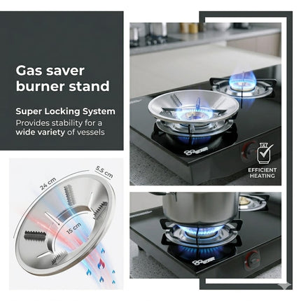 Gas Saver Burner Stand | Gas Saver Jali for Stove 1 Burner | Energy Saver, Fire & Windproof Home Gas Stove | Gas Burner Washable Round Stand