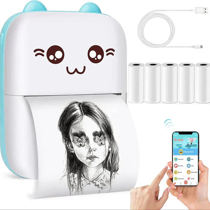Mini Portable Thermal Printer Wireless Bluetooth Printer
