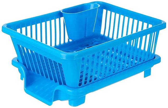 Dish Drying Rack | 3 in 1 Heavy-Duty Dish Drainer Basket with Drain Tray