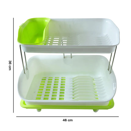 Dish Drying Rack | 3 in 1 Heavy-Duty Dish Drainer Basket with Drain Tray
