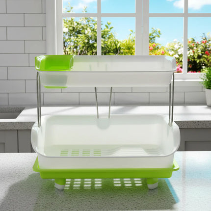 Dish Drying Rack | 3 in 1 Heavy-Duty Dish Drainer Basket with Drain Tray
